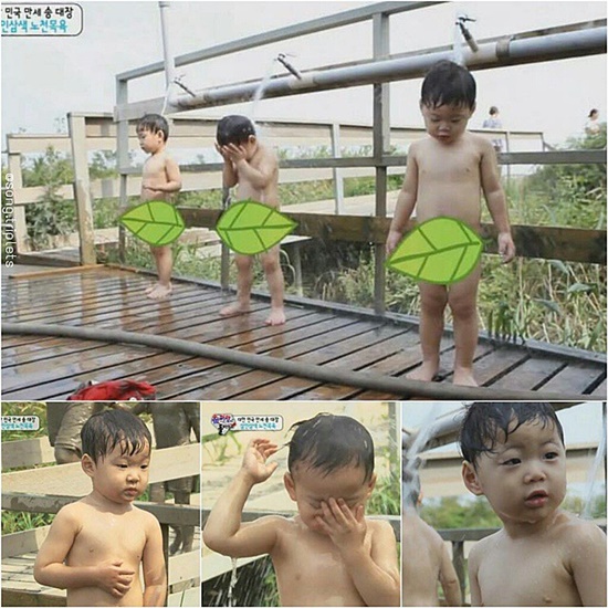 น่ารัก!! 3 แฝดของคุณพ่อ “ซงอิลกุก”ในชุดธีมคริสมาสต์