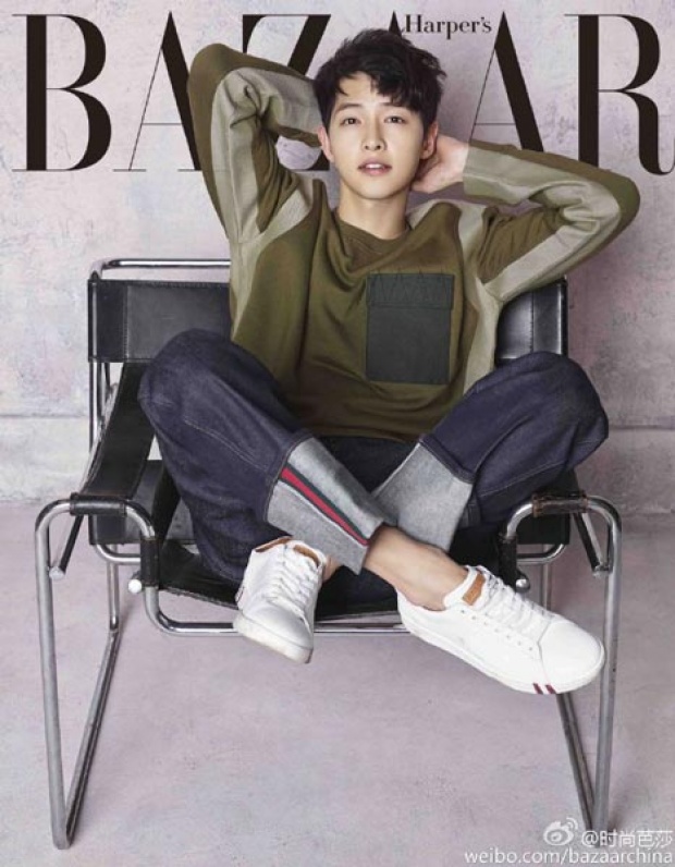 ฮอตข้ามประเทศ!!ซงจุงกิ อวดความหล่อลงปกนิตยสาร Harpers Bazaarจีน