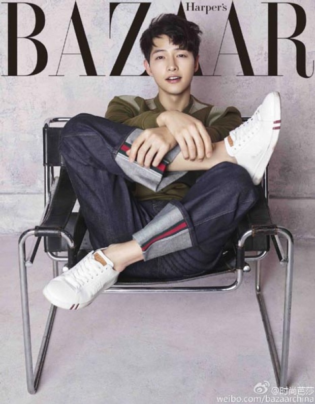 ฮอตข้ามประเทศ!!ซงจุงกิ อวดความหล่อลงปกนิตยสาร Harpers Bazaarจีน