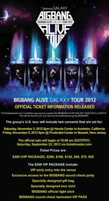 ตั๋วคอนเสิร์ตวง Big Bangในอเมริกา จำหน่ายหมดเกลี้ยง!