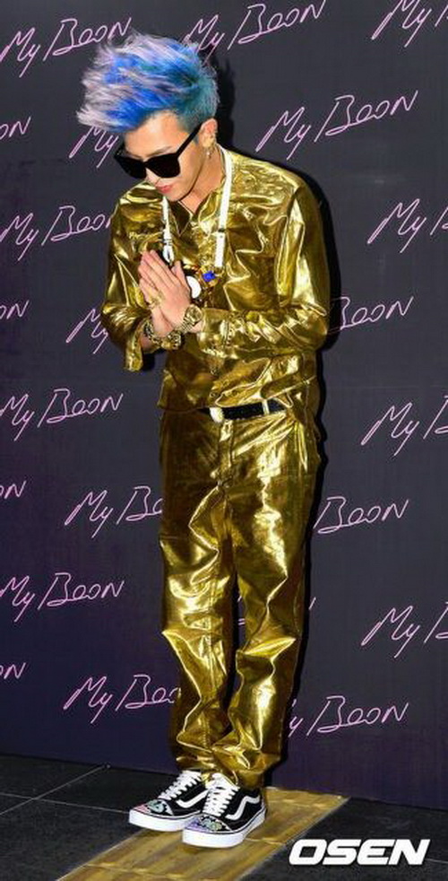 แฟชั่นG-DragonในงานฉลองMy Boon x G-Dragon