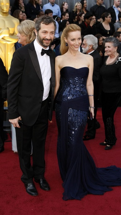 Judd Apatow and Leslie Mann 