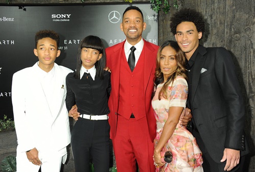 Will Smith กับภรรยาและลูกๆ Trey, Jaden, Willow Smith