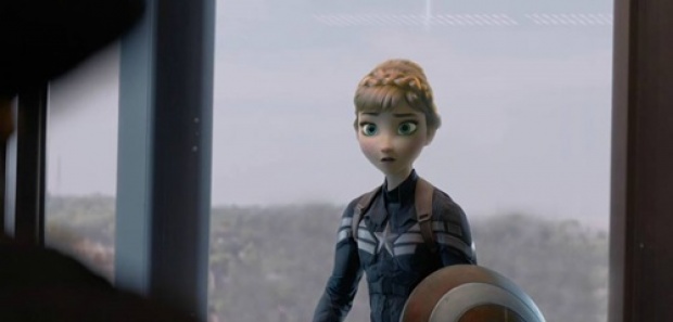 โอ๊ะโอ! เมื่อตัวละครจาก Frozen หลุดมาอยู่ใน Captain America จะเป็นไง?