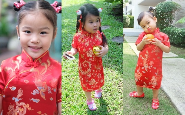 รวมความน่ารัก!! ลูกหลานดารา ในชุดกี่เพ้า พร้อมรับอั่งเปา