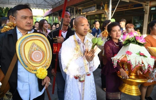 เปิดภาพชุด!! หลวงพี่เจ เข้าพิธีอุปสมบท ที่วัดบางช้างเหนือ อ.สามพราน จ.นครปฐม