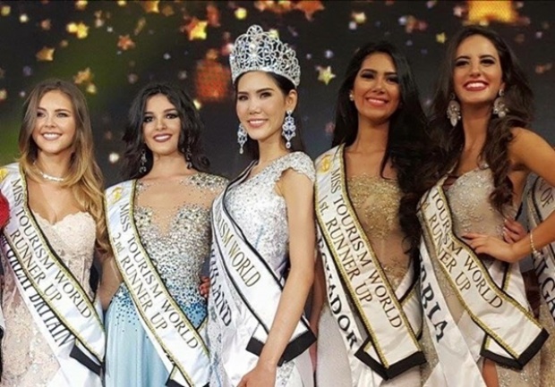 สาวสวยวัย 20 นุช นุชนรินทร์ คว้าตำแหน่ง Miss Tourism World 2015