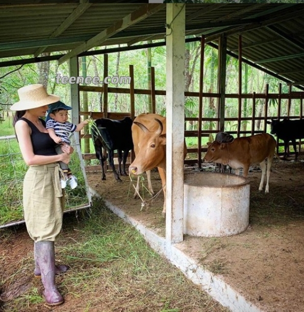 เอ็นดูสัตว์หนักมาก ส่องภาพ ความน่ารัก น้องอคิณ ลูกชายคนโปรดเเม่เนย โชติกา 