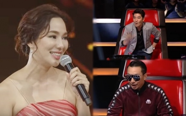 โค้ชกดกันรัวๆ!! เมื่อ “จอย รินลณี” โชว์เสียงร้องบนเวที The Voice (มีคลิป)