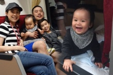 ครอบครัวสุขสันต์ นิหน่า-แบงค์ พาลูกๆขึ้นรถไฟไทยเที่ยวครั้งแรก