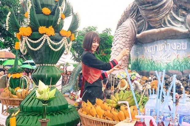 ขนลุก!! จินตหรา พูนลาภ ฟ้อนรำอ่อนช้อยบวงสรวง พญาเต่า