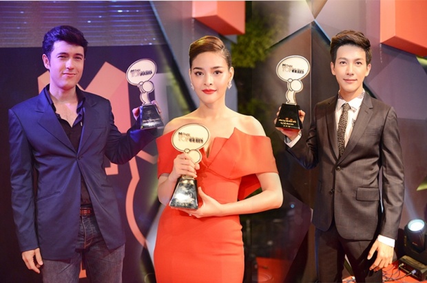 แอนดิว-ปุ๊กลุก-พุฒ ตบเท้าเข้ารับรางวัล “MThai top talk about 2016”