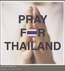 ดารานักร้องเมืองไทย ร่วมติดแท็ก #PrayForThailand หลังเกิดเหตุการณ์คนไทยปะทะกันเอง
