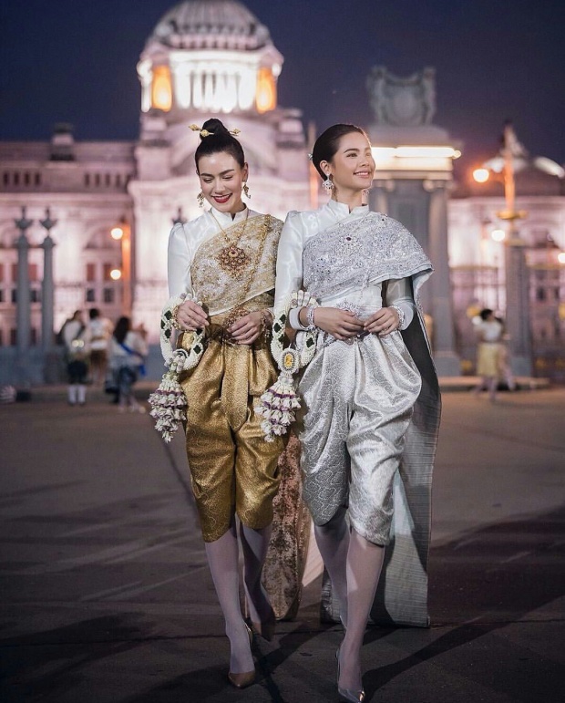 สุดเลอค่า แม่หญิง ญาญ่า-คิมมี่ นุ่งโจง-ห่มสไบ งามตะลึงทั้งพระนคร