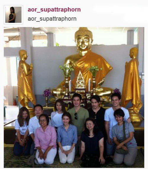 คู่จิ้น โป๊ป+มิว ร่วมถวายองค์พระประธาน@อยุธยา