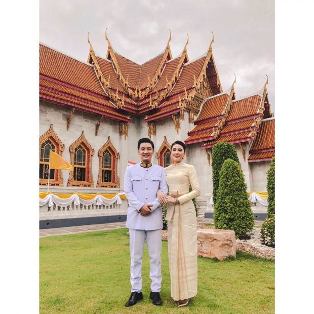  บี มาติกา เผยภาพสมเด็จพระกนิษฐาธิราชเจ้าฯ  ทรงพระราชทานน้ำสังข์ ในพิธีสมรสพระราชทาน