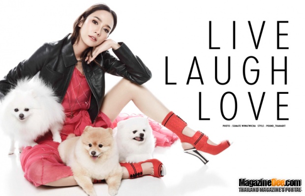 LIVE LAUGH LOVE อั้ม พัชราภา บนปก แพรว 