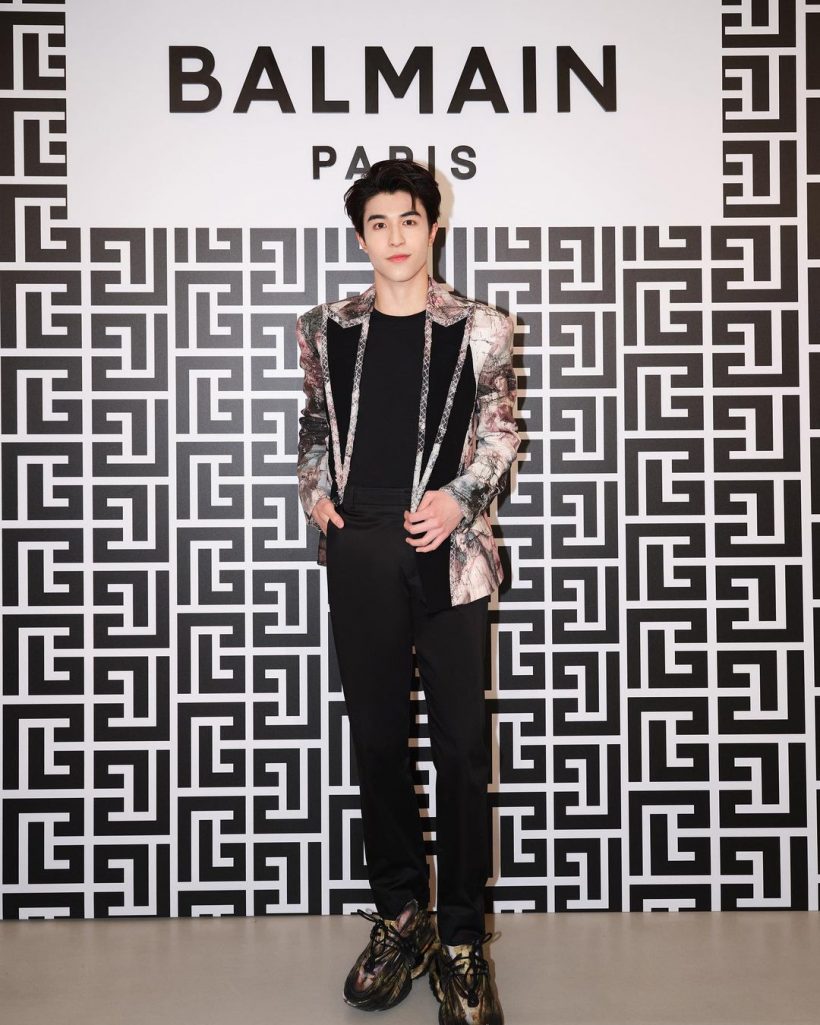 เบ้าหน้าชั้นสูง แพทริค ณัฐวรรธ์ กับลุคร่วมงาน Balmain ที่เมืองปักกิ่ง