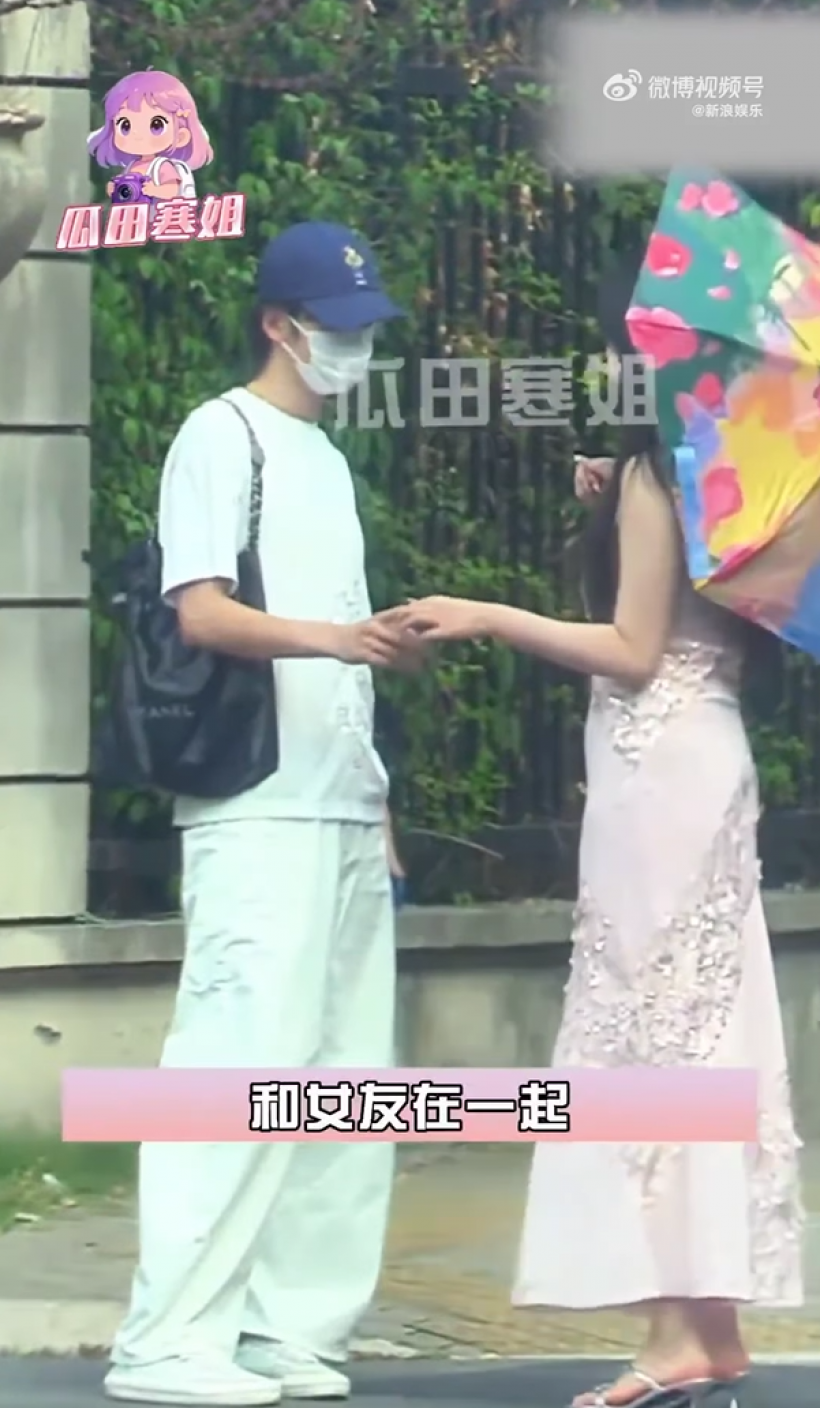 ชัดเจนเเจ่มเเจ้ง จับโป๊ะ! พระเอกดาวรุ่งจีนกับสาวปริศนาคนใหม่