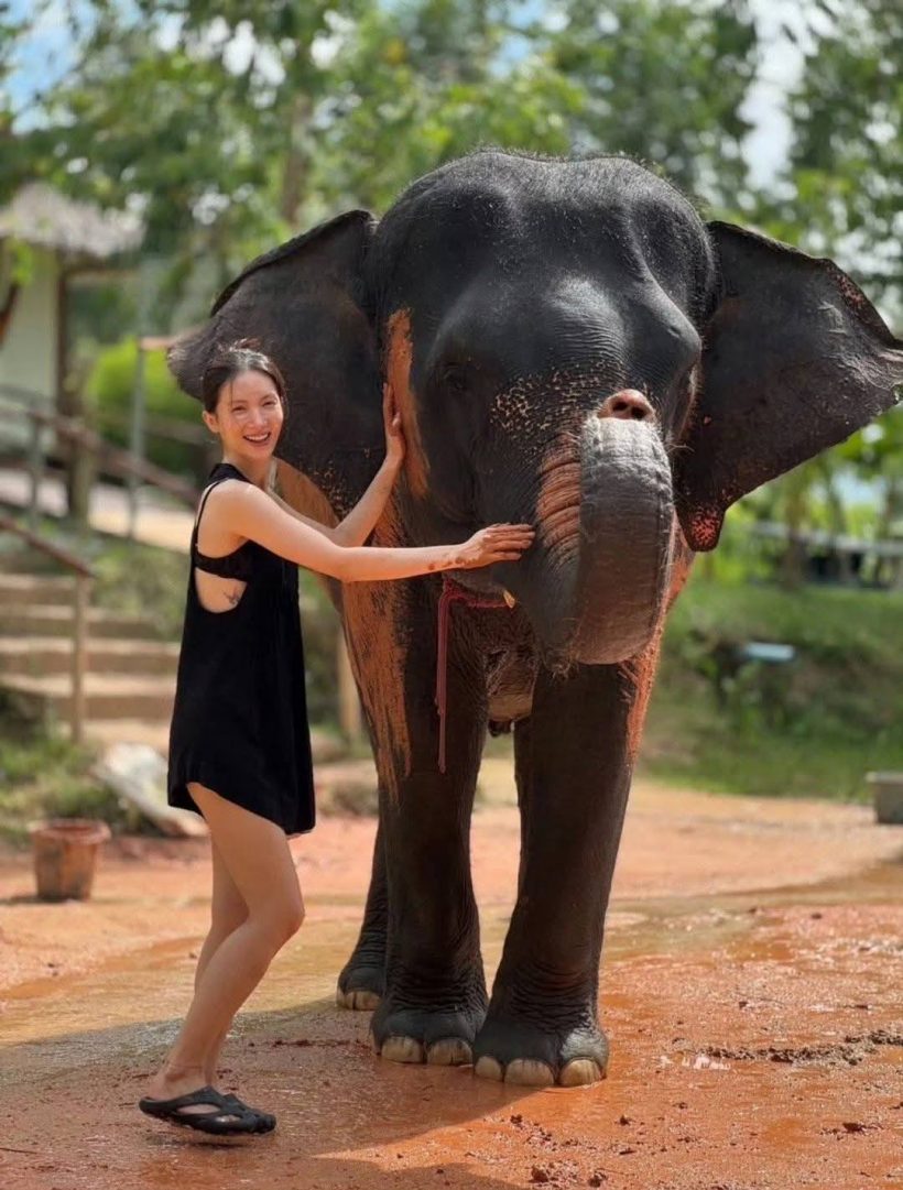 นางเอกจีนสุดฮอตลัดฟ้าเที่ยวไทย ยิ้มสดใสชีวิตเเฮปปี้สุดๆ