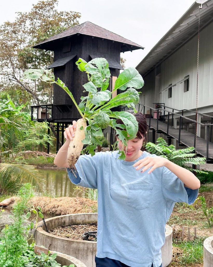 เปิดชีวิตดาราสาวดังระดับประเทศ ทำสวน ปลูกผักกินเอง