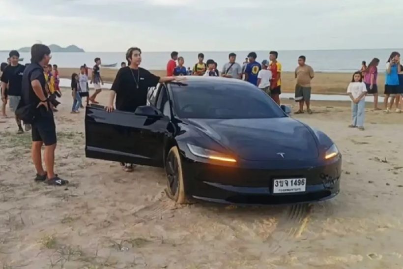หนุ่มดังขับรถหรูลงชายหาด สุดท้ายโดนสวดยับ เดือดร้อนทั้งหาด