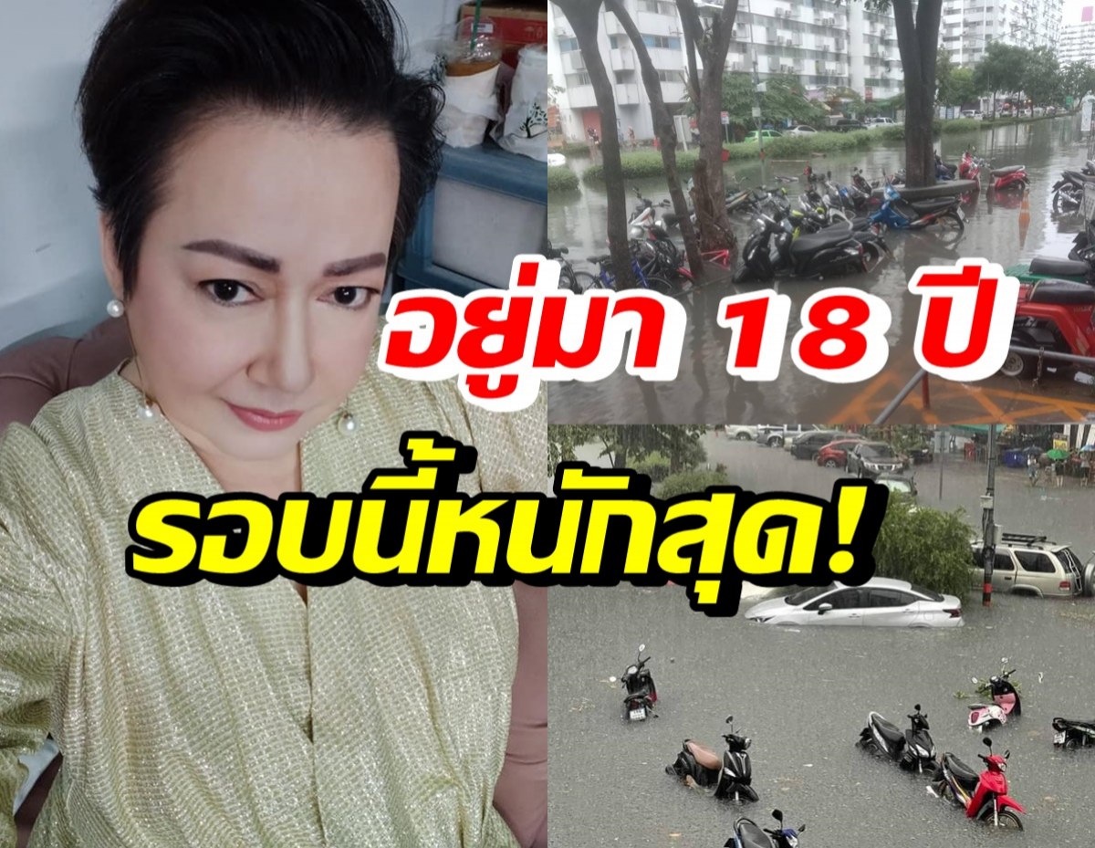 แหม่ม ลิษา เปิดภาพน้ำท่วมเมืองทอง ลั่นอยู่มา18ปีรอบนี้หนักสุด!