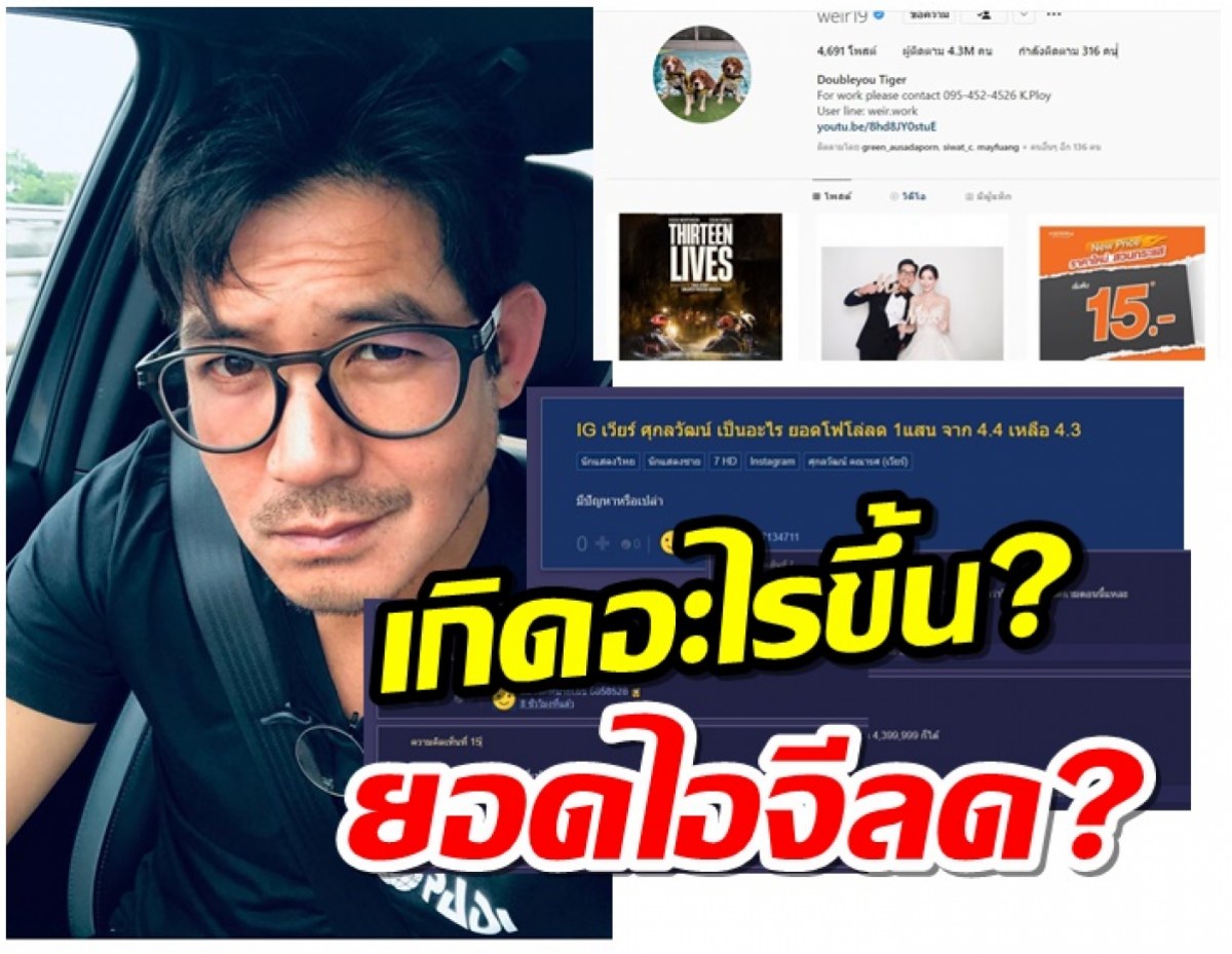 ชาวเน็ตห่วง ยอดฟอลไอจีเวียร์ลดฮวบ แห่ถามเกิดอะไรขึ้น