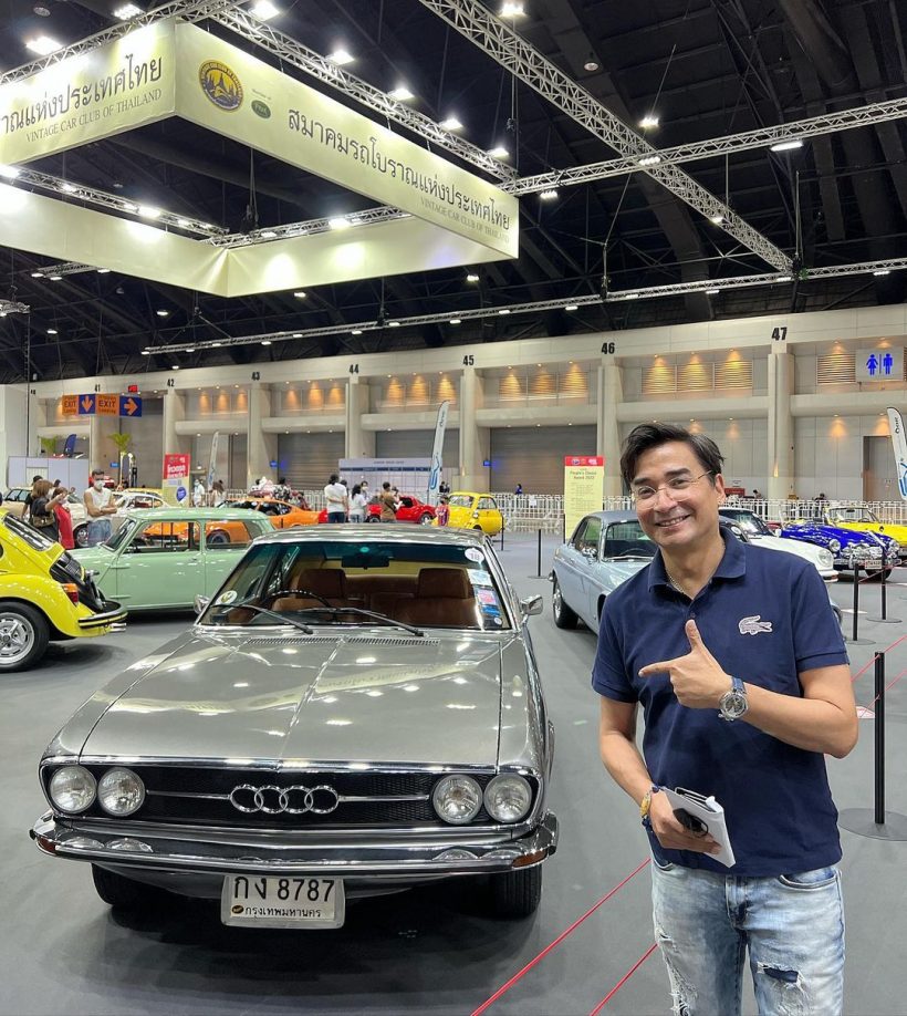 สวยมาก! นีโน่ เปิดโฉมรถหรูโบราณคู่ใจอายุ50ปี จอดโชว์ในงาน Motor Expo