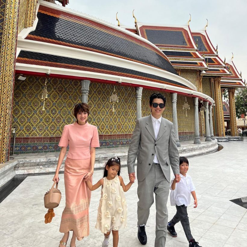 คู่รักหมื่นล้าน แฮปปี้รักมั่นคง9ปี พาลูกๆทำบุญรับสงกรานต์