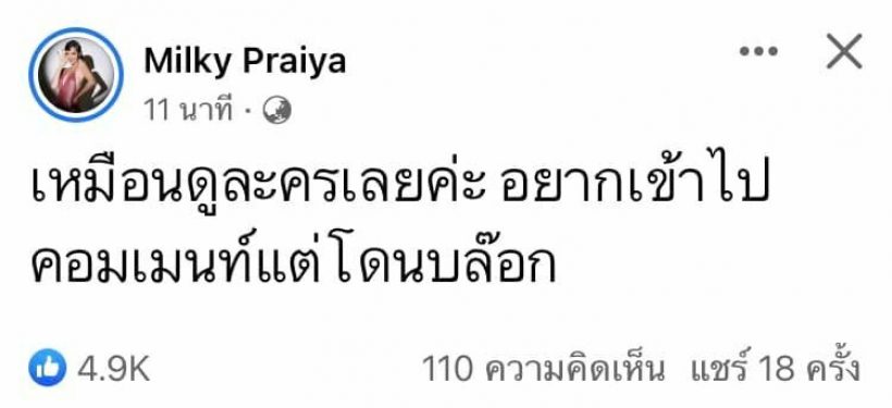 มิ้วกี้ โพสต์ไว้แบบนี้..ก่อนลบออกไป หลังอดีตสามีขอพูดในมุมตัวเอง