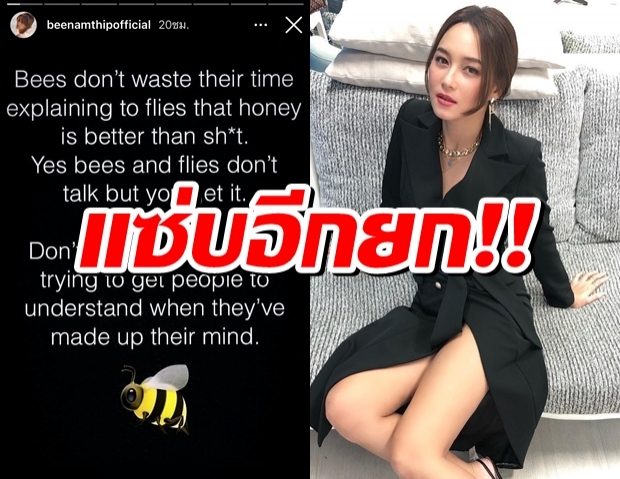 บี น้ำทิพย์ โพสต์แซ่บอีก ผึ้งไม่ต้องเสียเวลาอธิบายให้แมลงวันฟัง !