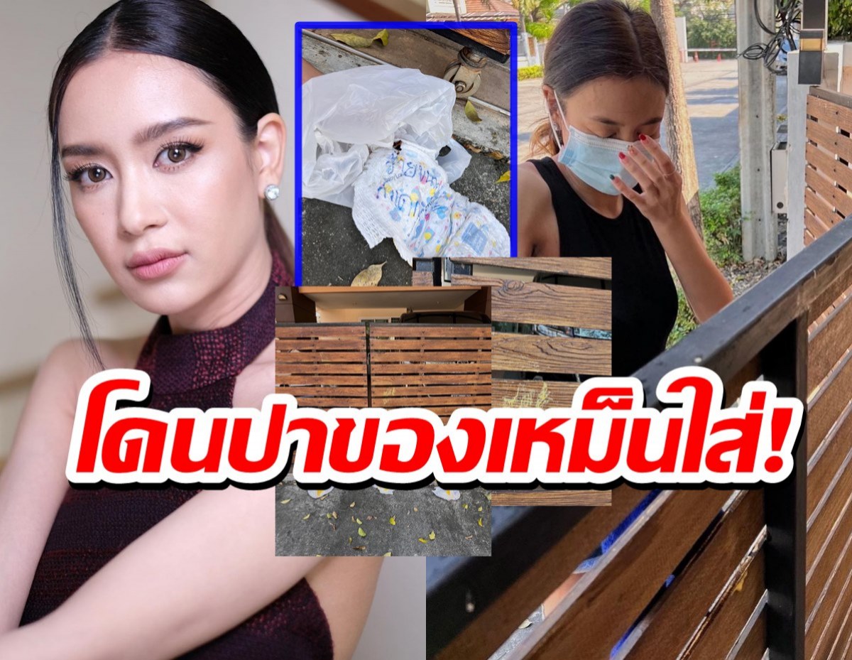 ทำกันได้ลงคอ เบนซ์ ปุณยาพร อึ้งเจอมือดีปาของเหม็นใส่ประตูบ้าน!