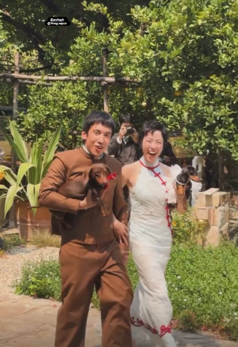 กรี๊ด! พลอยหอวัง-เต Three Man Down เข้าพิธีวิวาห์เเล้ว