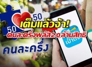 ไวเกิ๊น! คนละครึ่งพลัส 20 ล้านสิทธิ เต็มภายใน 10 ชั่วโมง ใครลงทันเช็กด่วน!