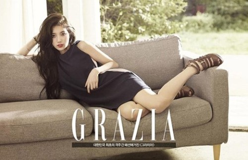 ซูจี(Miss A) กับลุคสาวผู้สง่างามในนิตยสาร “GRAZIA”