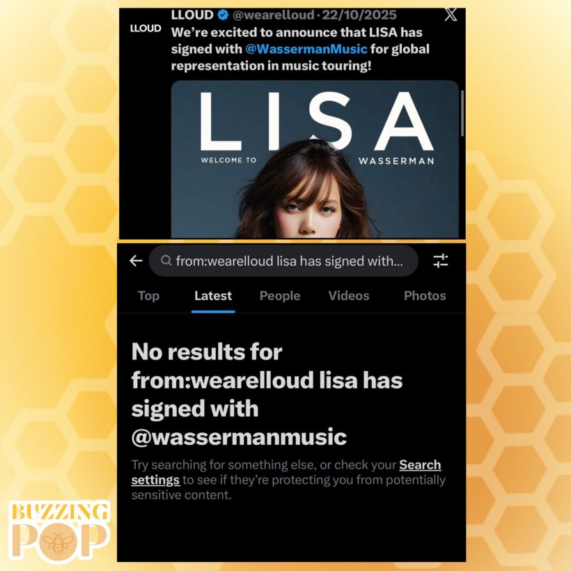 สะเทือนวงการ ลิซ่า ลบพาร์ตเนอร์ทัวร์ดัง-จบดีลฟ้าผ่า!