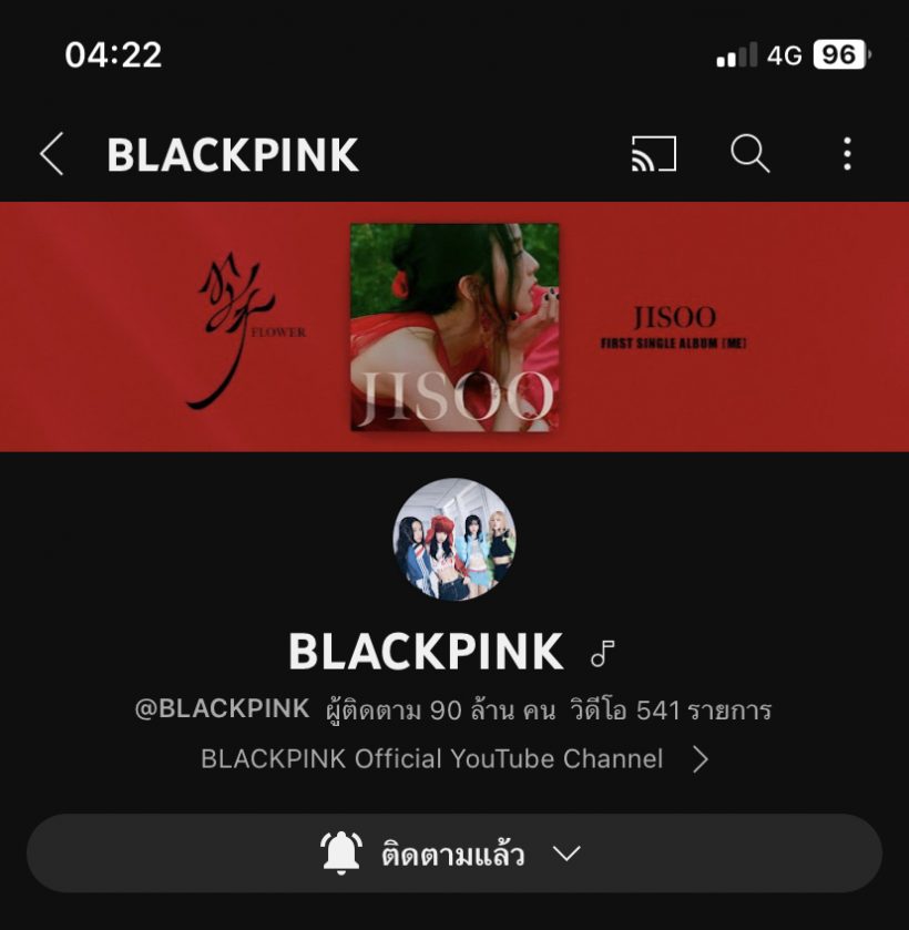 BLACKPINK มียอดผู้ติดตามทะลุ 90 ล้าน บน YOUTUBE