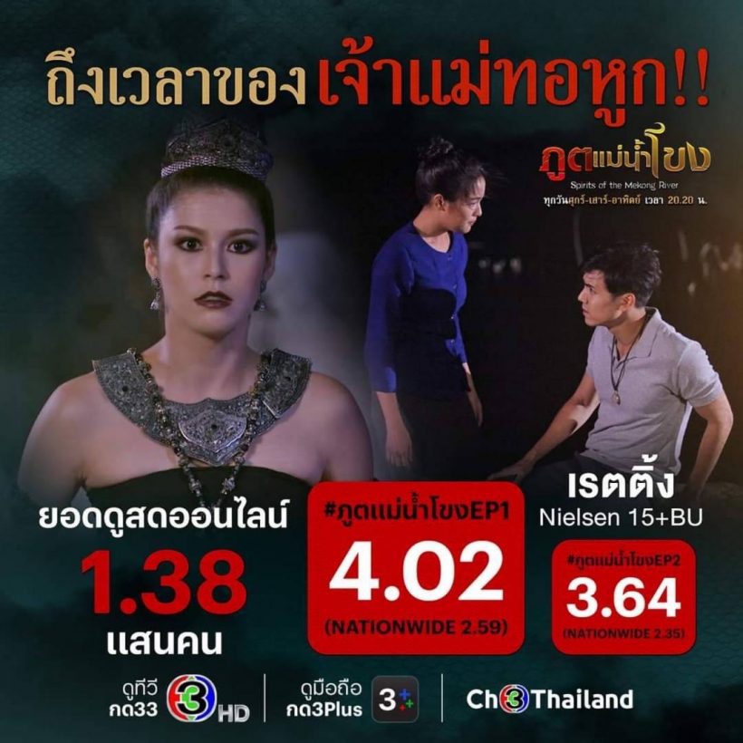 ช่อง3ทวงบัลลังค์!! ฟาดเรตติ้งปังยกแผงยืน1ครองใจคนดู