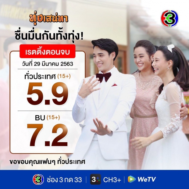 เรตติ้งตอนจบทุ่งเสน่หา ทุบสถิติ ไปเรียบร้อย!