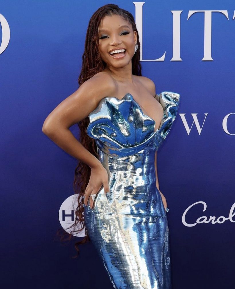 ตะลึงพรมน้ำเงิน  Halle Bailey สวยสะกดในงานพรีเมียร์หนัง The Little Mermaid