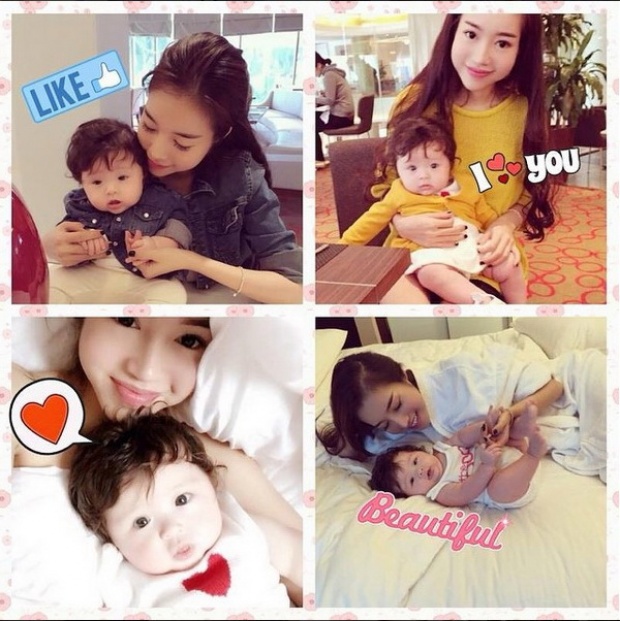 ภาพคู่ แม่-ลูกนางฟ้า ‘เอลลี่ ทราน ฮา’ กับลูกสาวสุดน่ารัก