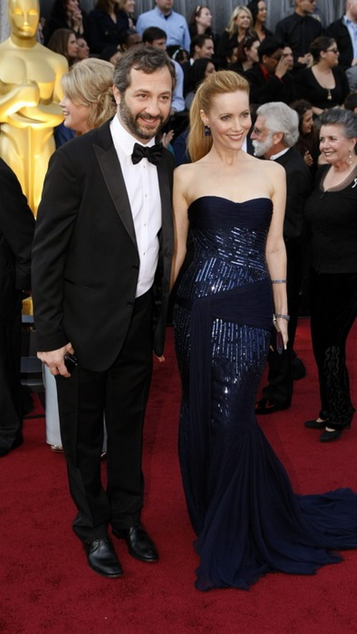 Judd Apatow and Leslie Mann