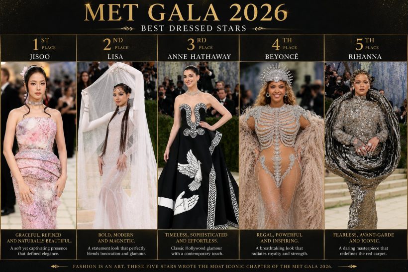 อันดับ1ไม่ใช่ลิซ่า ส่อง 5 ชุดที่ดีที่สุดในMet Gala 2026