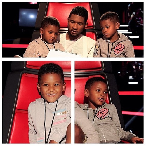 Usher กับลูกชาย Usher Raymond V and Naviyd Raymond