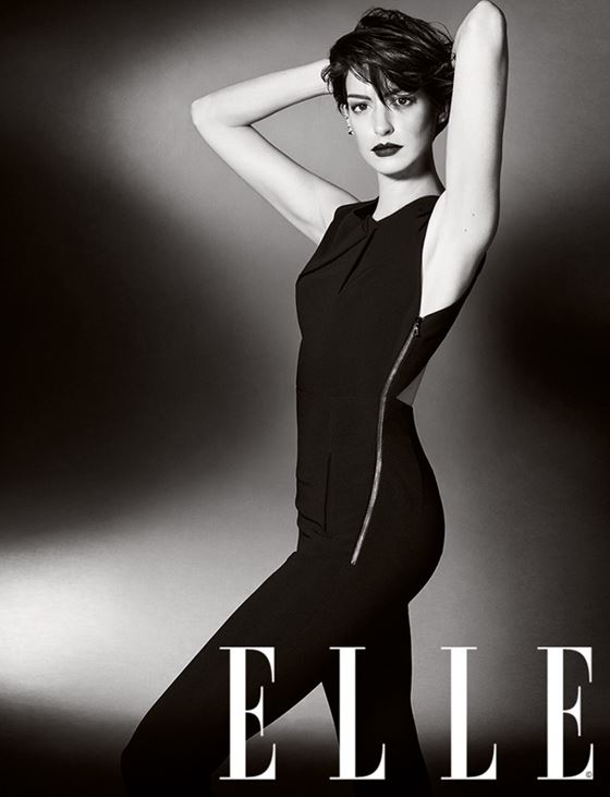 สวย ดุ กับแฟชั่นของ แอน แฮทธาเวย์ บนปก ELLE Magazine