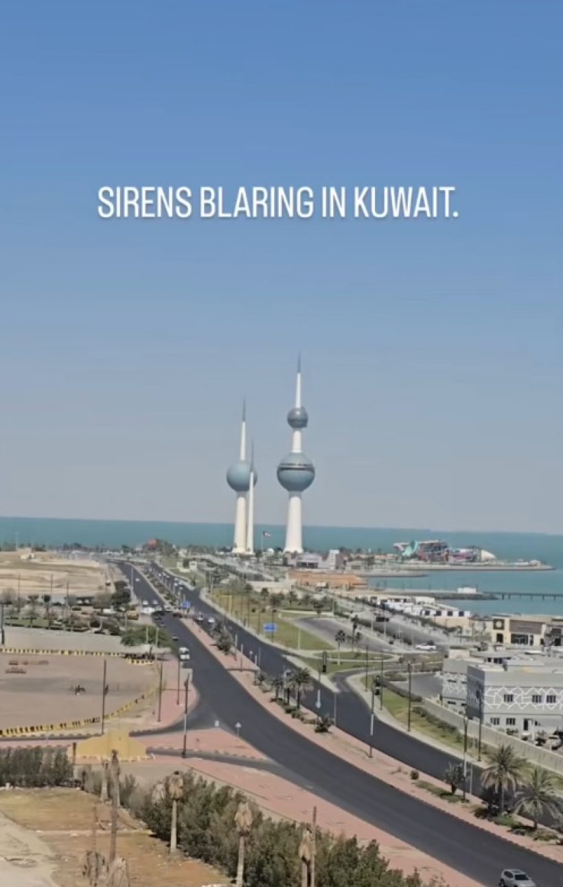 แองจี้ อัปเดตชีวิตที่คูเวต พร้อมเปิดภาพ ชิ้นส่วนจรวดทะลุบ้าน