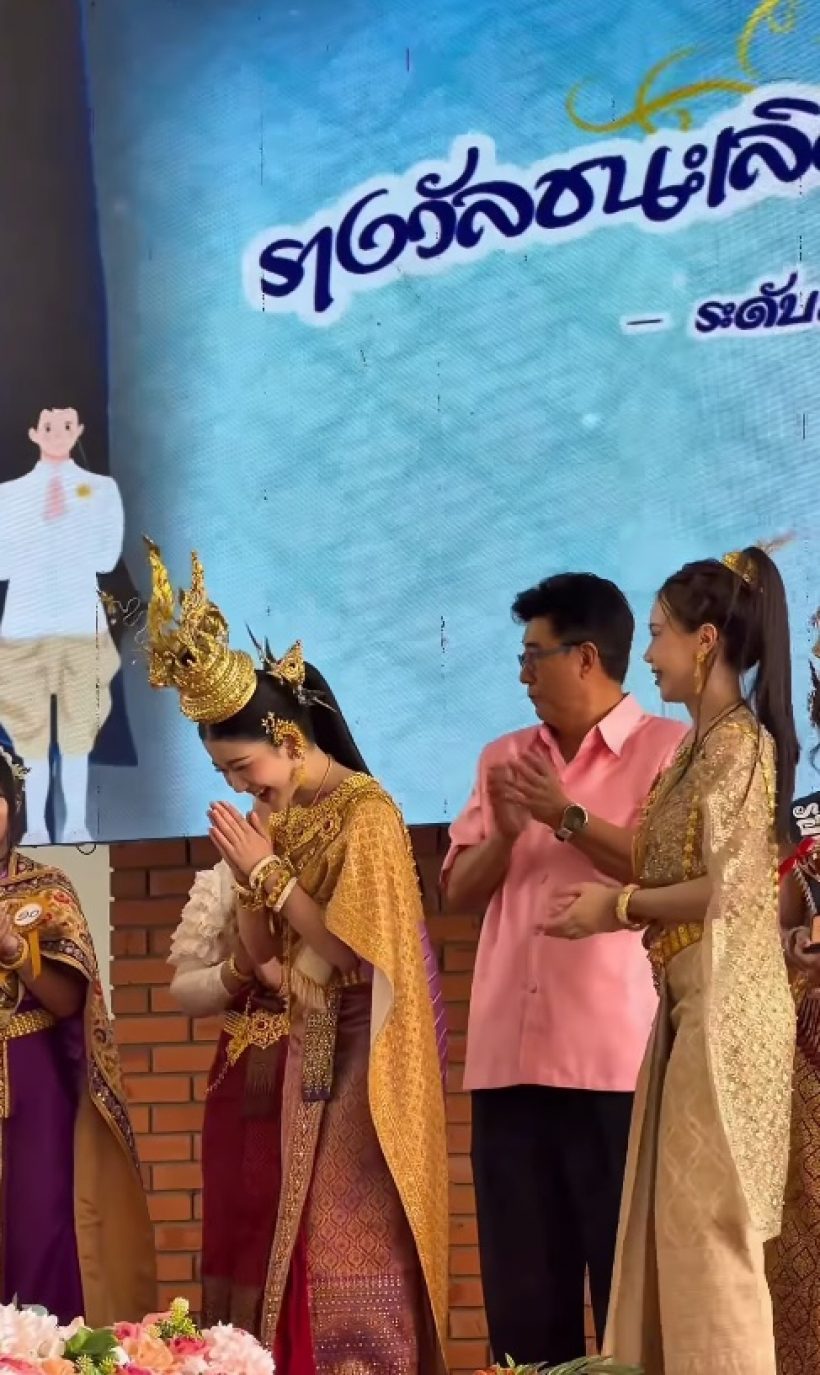 สวยไม่ค้านสายตา! ลูกสาวดาราดัง ได้เป็นเทพีสงกรานต์