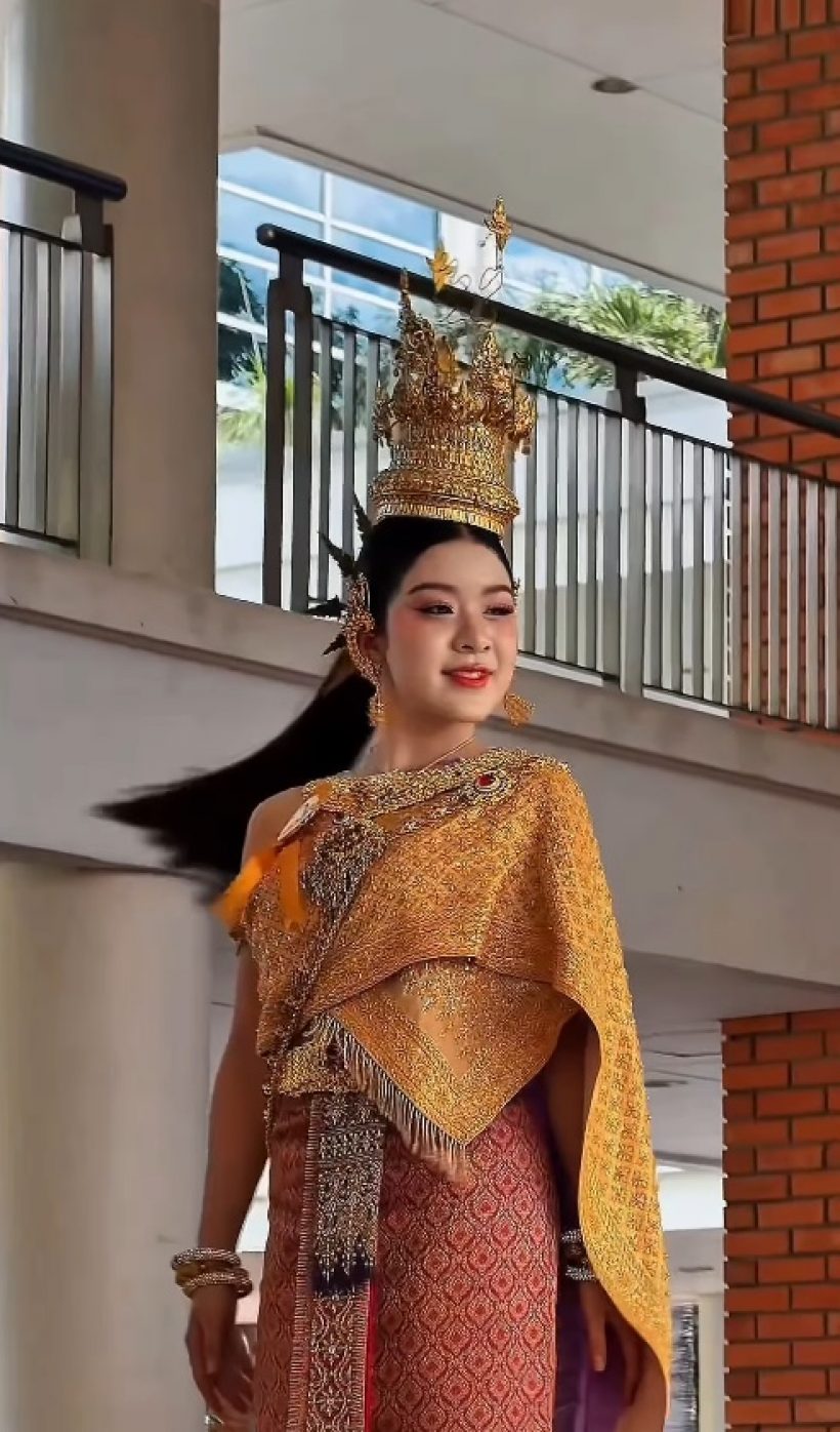 สวยไม่ค้านสายตา! ลูกสาวดาราดัง ได้เป็นเทพีสงกรานต์