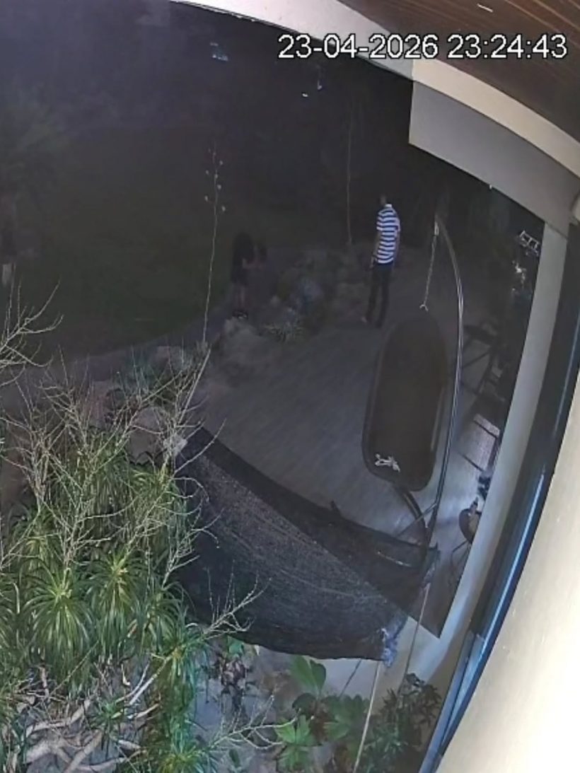 บัว สโรชา เปิดภาพระทึก ชายชุดดำปีนเข้าบ้าน ค้นตัวพบสิ่งนี้?